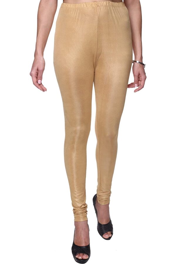 Shining Shimmer Lycra Churidar Leggings for Women's and Girls