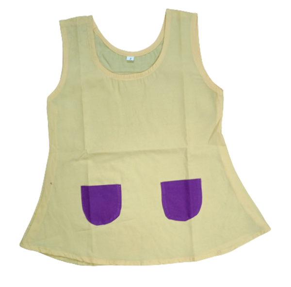 AEMILIA  Baby Girls Midi/Knee Length Casual Dress  (Yellow, Sleeveless)