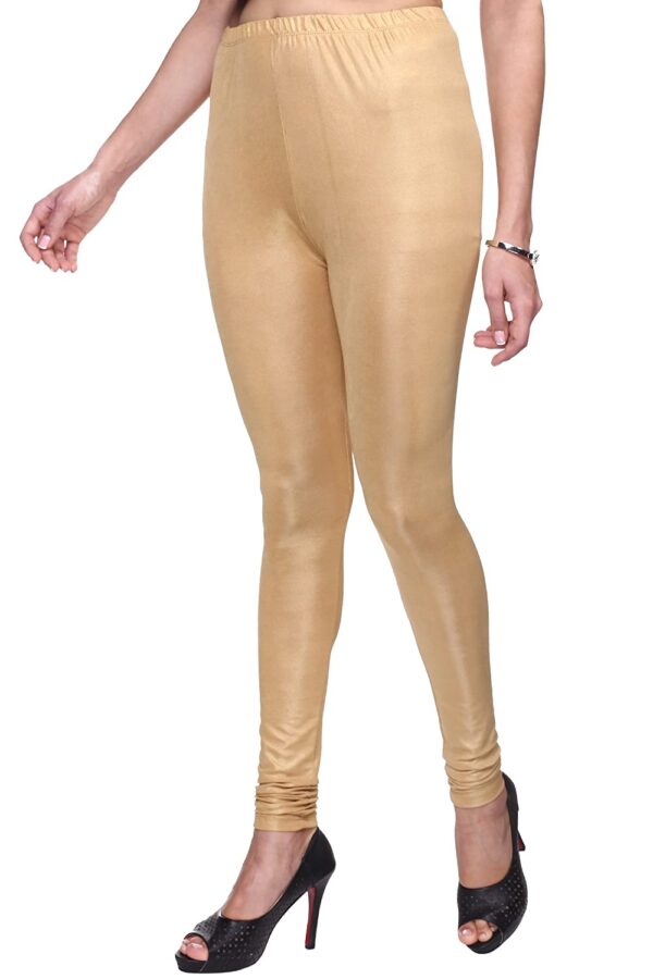 Shining Shimmer Lycra Churidar Leggings for Women's and Girls - Image 3