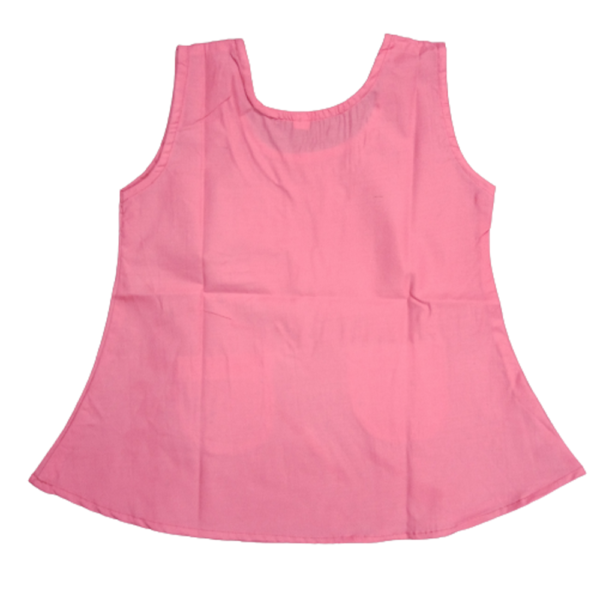 AEMILIA  Baby Girls Midi/Knee Length Casual Dress  (Light peach, Sleeveless) - Image 3
