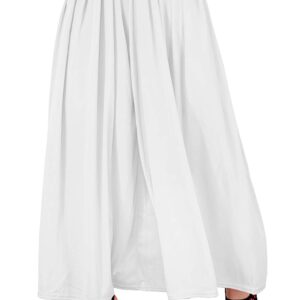 Women's Stretch Full Flared Palazzo (White)