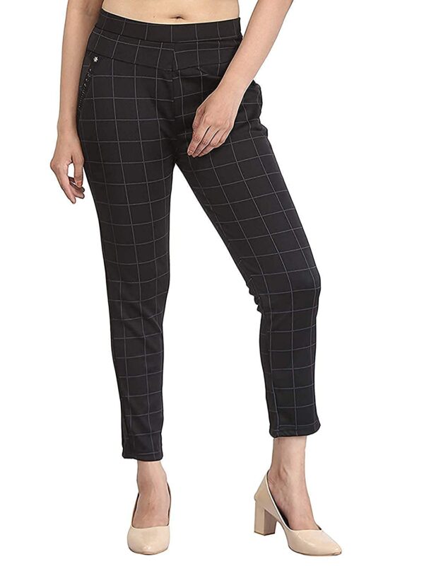Women's Regular Fit Jeggings (Black)