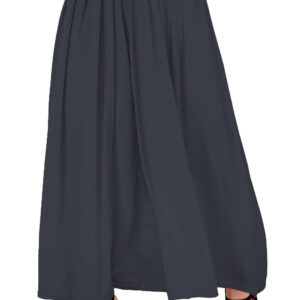 Women's Stretch Full Flared Palazzo (Blackin Grey)
