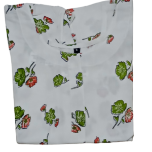 Flower Print - Rayon Cap Sleeve Short Top