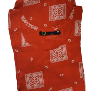 Full Kurti - Fused Neck Lines - Cotton  - Pure Rayon - Geometric Patties