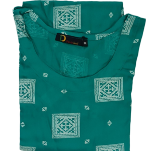 Full Kurti - Fused Neck Lines - Cotton  - Pure Rayon - Geometric Patties