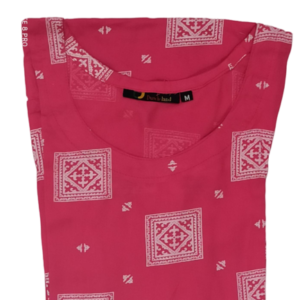 Full Kurti - Fused Neck Lines - Cotton  - Pure Rayon - Geometric Patties