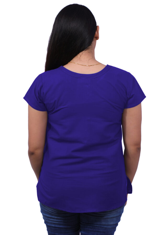 AEMILIA Casual Regular Sleeves Solid Women Dark Blue Top - Image 3