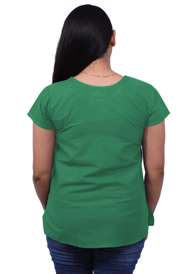 AEMILIA Casual Regular Sleeves Solid Women Green Top - Image 3