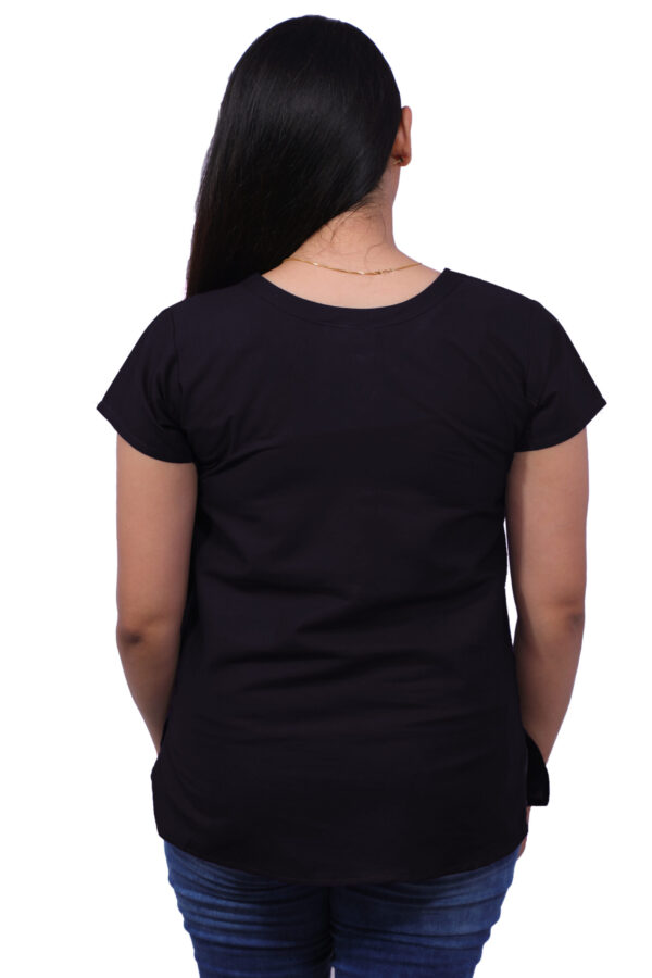 AEMILIA Casual Regular Sleeves Solid Women Black Top - Image 3