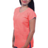AEMILIA Casual Regular Sleeves Solid Women Peach Top - Image 2
