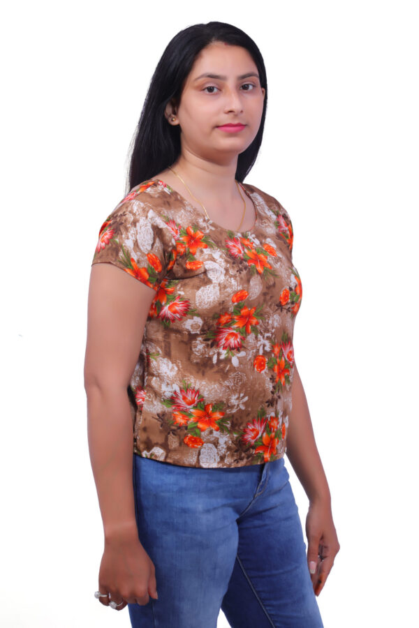 Sencible  Casual Regular Sleeves Floral Print Women  Top - Image 10