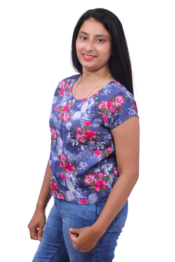 Sencible  Casual Regular Sleeves Floral Print Women  Top - Image 2