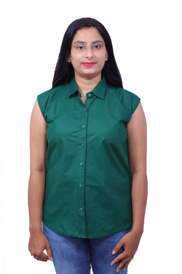 Women Tailored Fit Solid Casual Shirt - Image 2