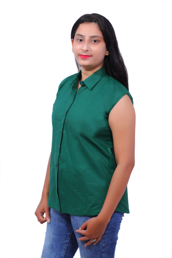 Women Tailored Fit Solid Casual Shirt - Image 3