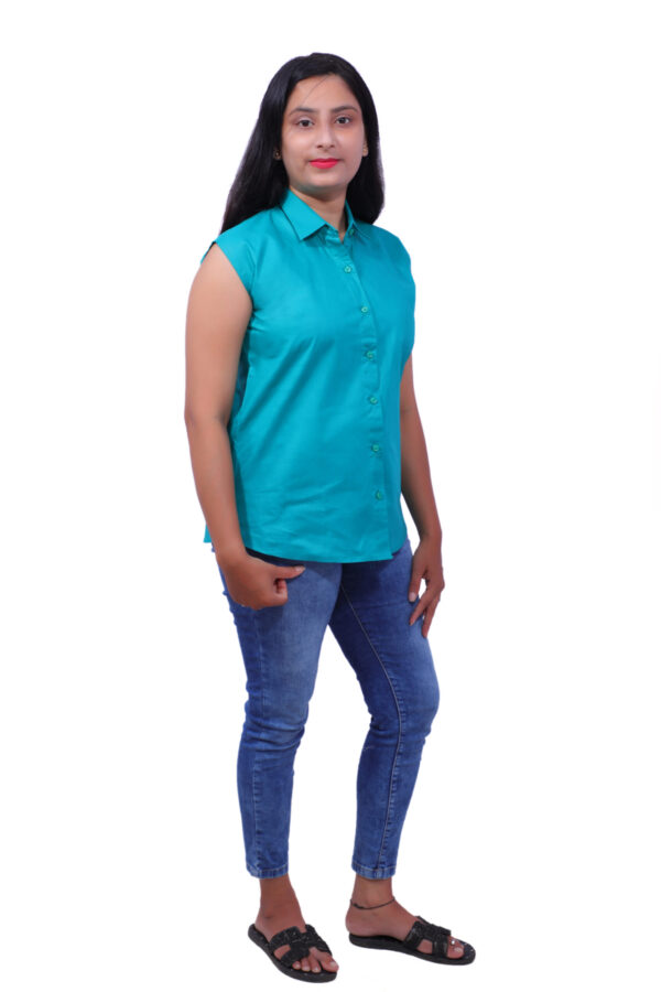 Women Tailored Fit Solid Casual Shirt - Image 4