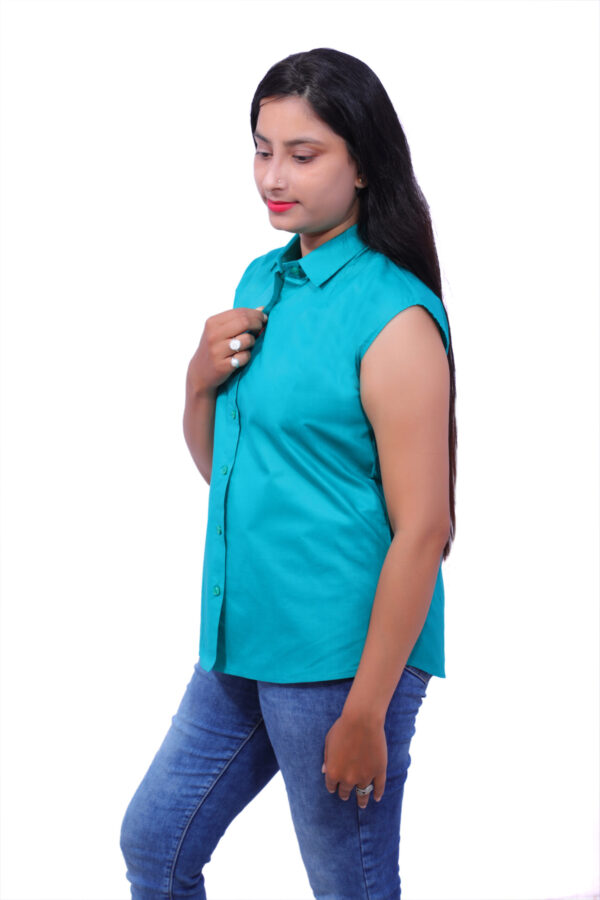 Women Tailored Fit Solid Casual Shirt - Image 2