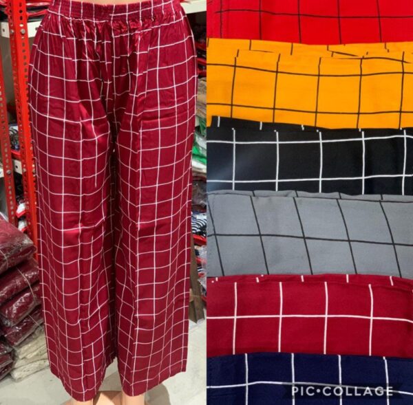 Women checks Multicolor  Palazzo - Image 4