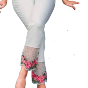 Slub lycra pant for women
