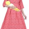 Women Pink Feeding Kurtis with Chain