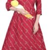 Women Red Feeding Kurtis with Chain
