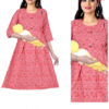 Women Pink Feeding Kurtis with Chain - Image 4