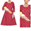 Women Red Feeding Kurtis with Chain - Image 4
