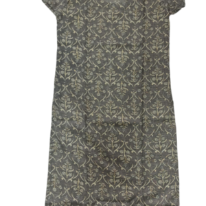 DESIGNER SERIES GREY KURTIS -FLOWER PRINT-HALF SLEEVES