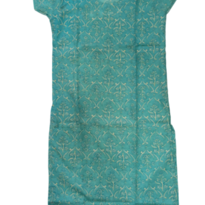 DESIGNER SERIES TEAL KURTIS -FLOWER PRINT-HALF SLEEVES