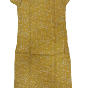 DESIGNER SERIES YELLOW KURTIS -FLOWER PRINT-HALF SLEEVES
