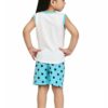KIDS- TOP WITH HOT PANT- WHITE AND SKY BLUE (20-22-24) - Image 4