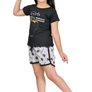 TOP WITH HOT PANT FOR KIDS BLACK COLOR (20-30)