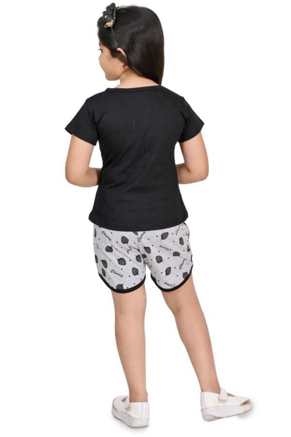 TOP WITH HOT PANT FOR KIDS BLACK COLOR (20-30) - Image 3