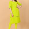 RAYON DESIGNER KURTIS-LIME COLOR - Image 3