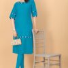 RAYON DESIGNER KURTIS-BLUE COLOR