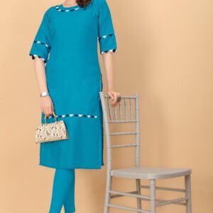 RAYON DESIGNER KURTIS-BLUE COLOR