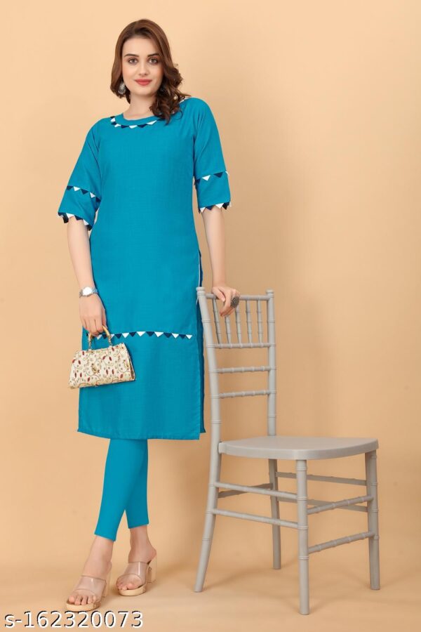 RAYON DESIGNER KURTIS-BLUE COLOR