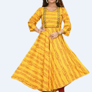 Rayon ghera designer kurti for women.
