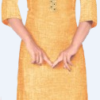 Two stone tie patti worked kurti for women.