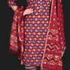 D Capsule Flower Print Kurti With Pant and Dupatta