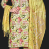 D Capsule Flower Print Kurti With Pant and Dupatta