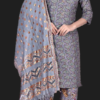 D Capsule Flower Print Kurti With Pant and Dupatta