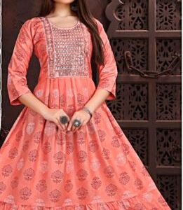 Rayon ghera designer kurti for women.