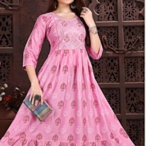 Rayon ghera designer kurti for women.
