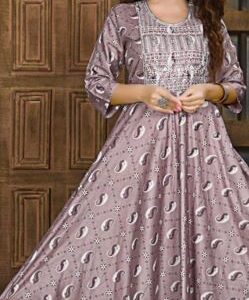 Rayon ghera designer kurti for women.