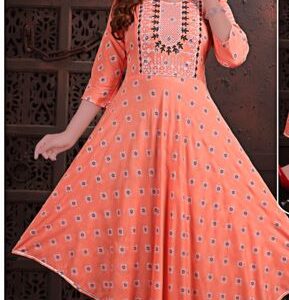 Rayon ghera designer kurti for women.