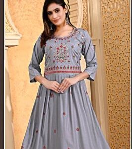 Rayon ghera designer kurti for women.