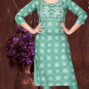 Rayon tabla work kurti for women.